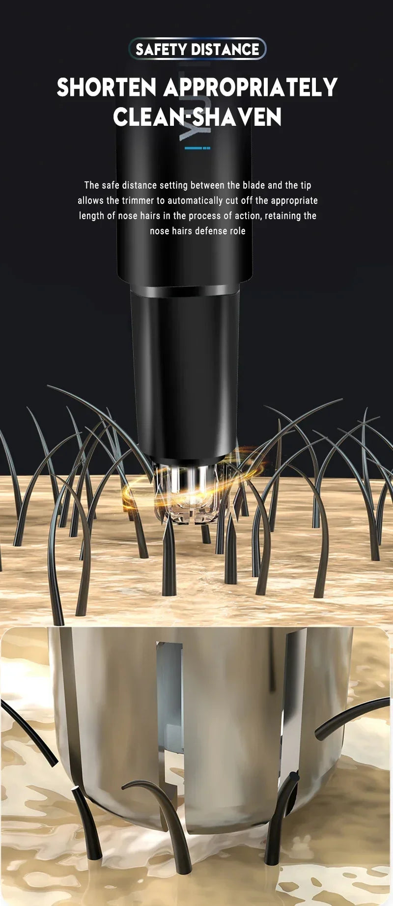 Shaving machine with safety distance feature on a wooden surface