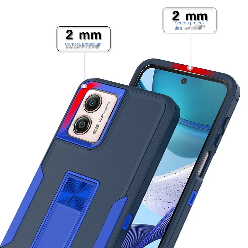 Heavy Duty Shockproof iPhone Case with Kickstand Matte Shield Cover