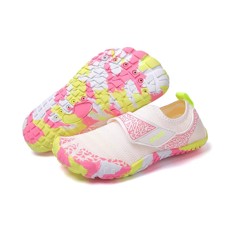 KID's Summer Wading Shoes Parent-Child Vacation Beach Swimming Shoes Student Quick Drying Beach Game Shoes Aqua Shoes 29-38#