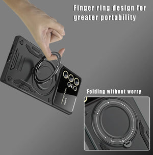 Magnetic Ring Armor Case for Samsung Galaxy S20–S25 Ultra