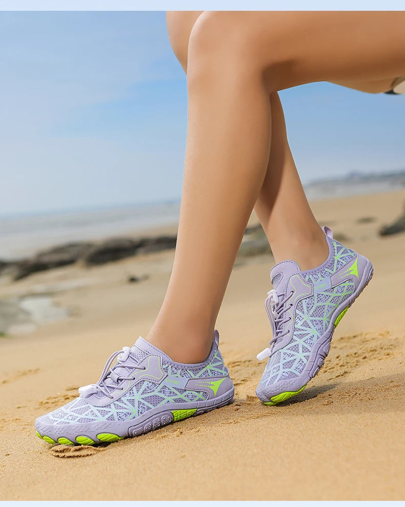 Barefoot Wading Shoes Men Women Mesh Quick-Drying Beach Shoes Outdoor Non-Slip Swimming Shoes Unisex Water Sports Shoes