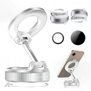 Multi-functional phone stand and camera lens accessories on a white background