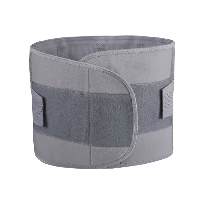 Gray waist support belt on a white background