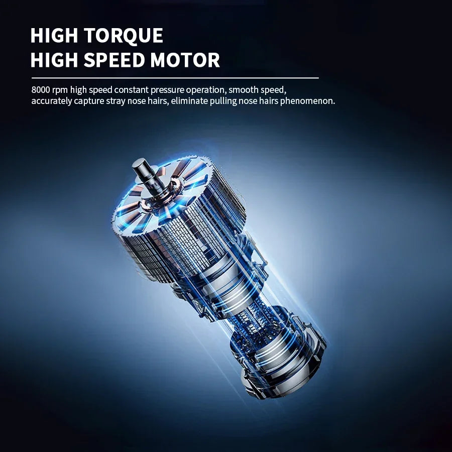 High torque high speed motor with blue glowing effect on a dark background