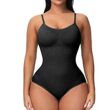Black seamless shaping bodysuit tummy control butt lifting women shapewear
