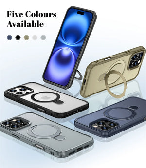MagSafe Fold Magnetic Stand iPhone Case Anti-Slip Bumper Wireless Charge on a white background