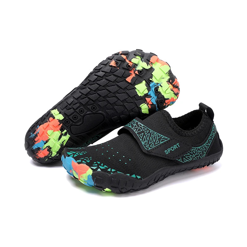 KID's Summer Wading Shoes Parent-Child Vacation Beach Swimming Shoes Student Quick Drying Beach Game Shoes Aqua Shoes 29-38#