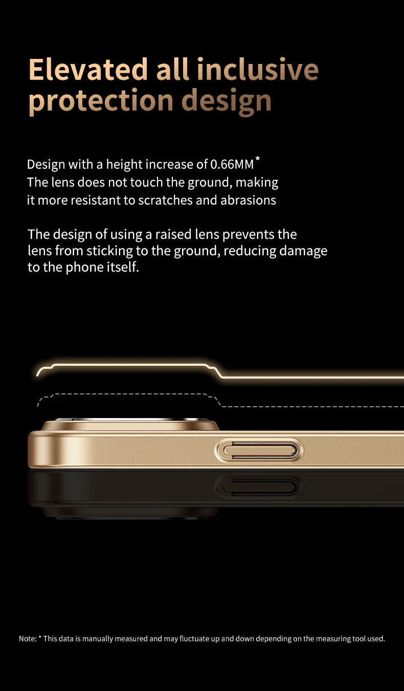 Phone case with text on black background