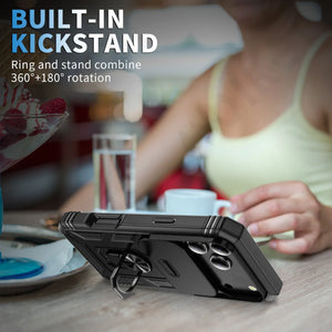 Military Armor Case with 360° Rotate Kickstand for iPhone 17 16 15 14 13 Pro Max