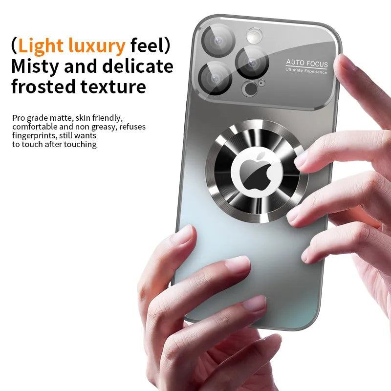Titanium Metallic Matte MagSafe iPhone Case with Glass Camera Protection
