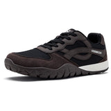 A dark brown and black athletic sneaker with a textured sole, featuring the brand name 'HOBIBEAR' on the side, shown against a plain white background.