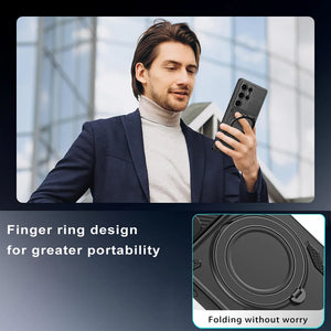 magnetic ring armor shockproof case for Samsung Galaxy with stand holder
