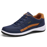 Shoes for Men Leather Sneaker Waterproof Casual Comfortable Men's Sneaker Lace Up Footwear Vulcanized Man Shoe Masculino