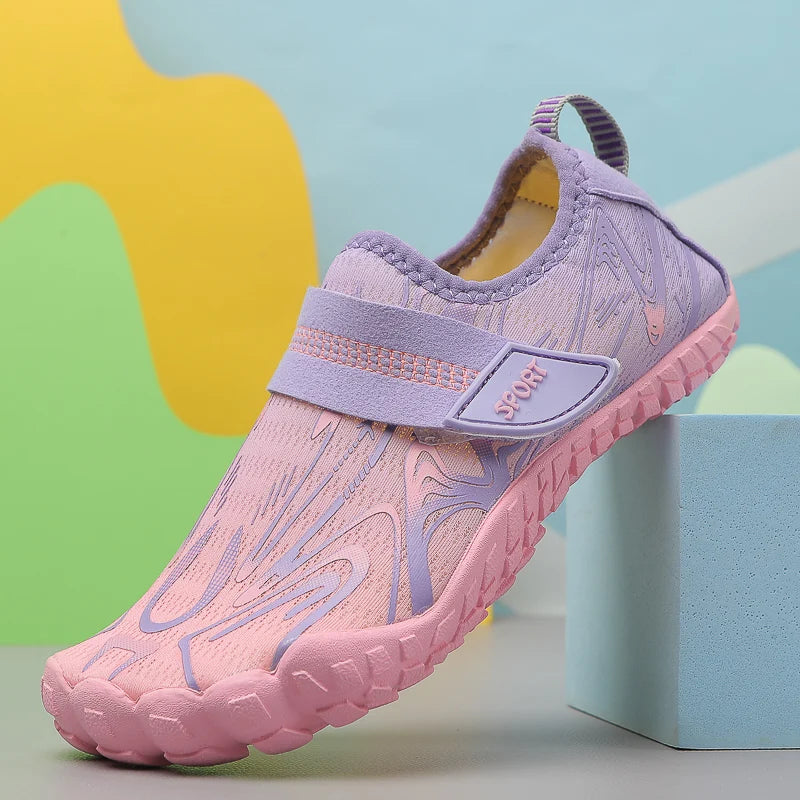 KID's Summer Wading Shoes Parent-Child Vacation Beach Swimming Shoes Student Quick Drying Beach Game Shoes Aqua Shoes 29-38#