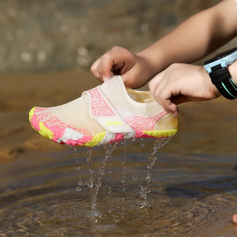 KID's Summer Wading Shoes Parent-Child Vacation Beach Swimming Shoes Student Quick Drying Beach Game Shoes Aqua Shoes 29-38#