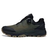 Green and black hiking shoe with 'baasploa' branding and 'Oxford cloth' detail.
