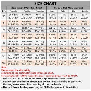 Size chart for clothing measurements in centimeters and inches