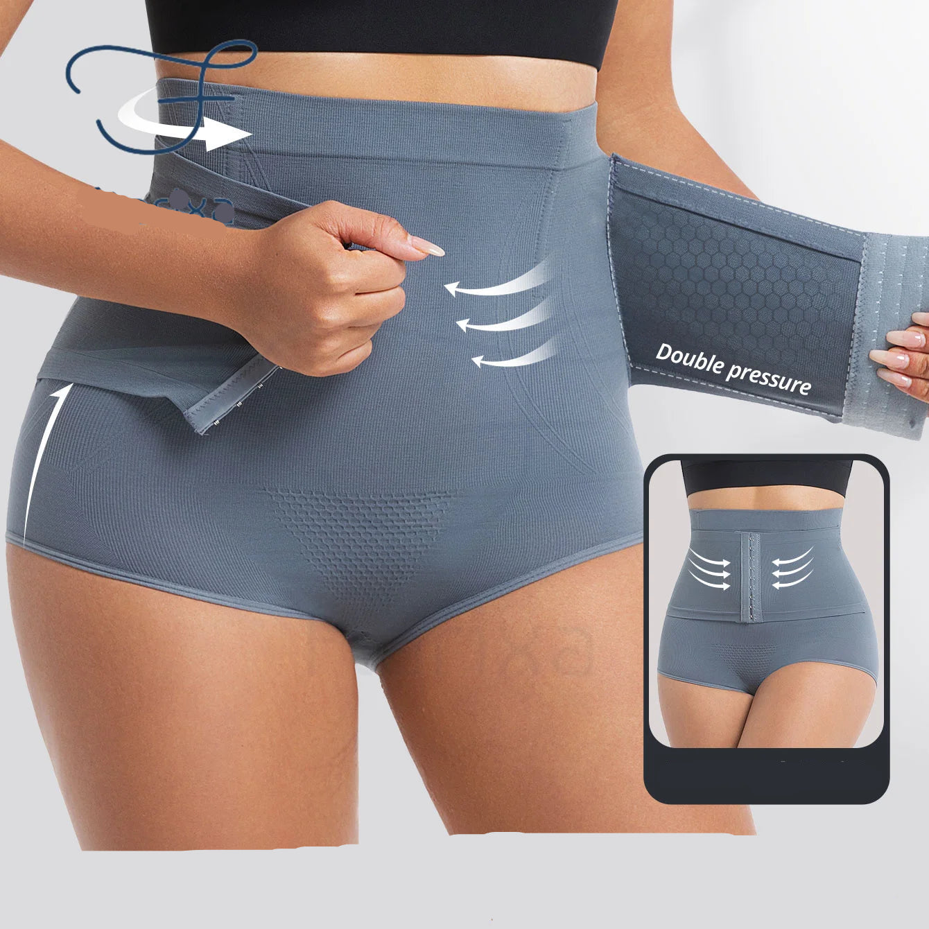 Seamless high waist shaping briefs for smooth and comfortable daily wear