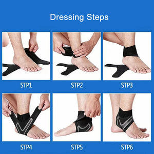 Adjustable ankle brace compression sleeve for sports, running, and fitness