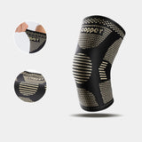 Copper infused knee compression sleeve for sports and daily knee support