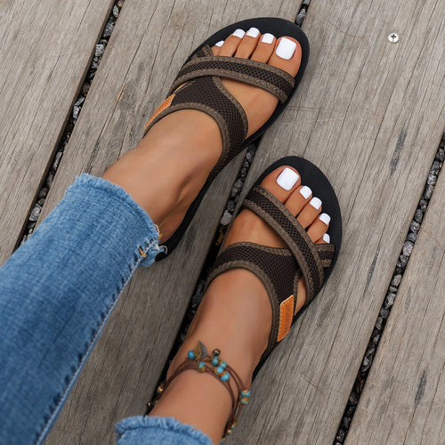 Women's Sandals, Mesh Breathable, Comfortable and Skin-Friendly, Suitable for Both Indoor and Outdoor Wear, Flat Sandals