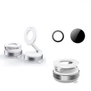 Vacuum magnetic stand with features and specifications on a white background