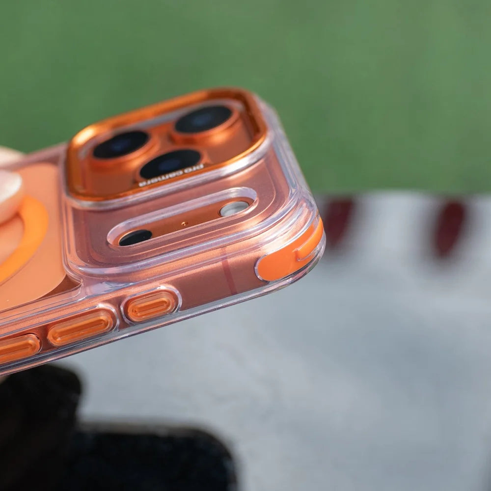 Magnetic Crossbody Clear iPhone 17 16 16 15 14 13 12 11 Pro Max Plus Case with Lanyard Strap Shockproof Cover